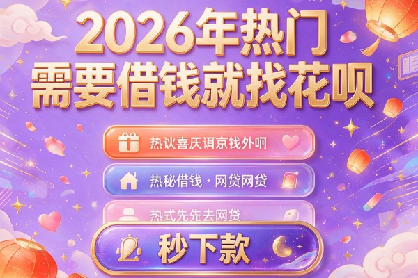 2026年热门需要借钱就找花呗，揭秘五个秒下款的网贷app
