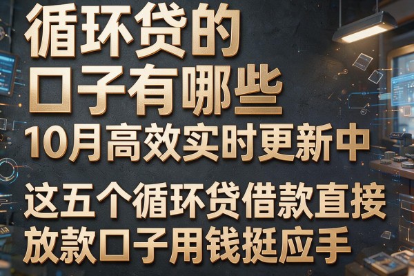 循环贷的口子有哪些10月高效实时更新中,这五个循环贷借款直接放款口子用钱挺应手