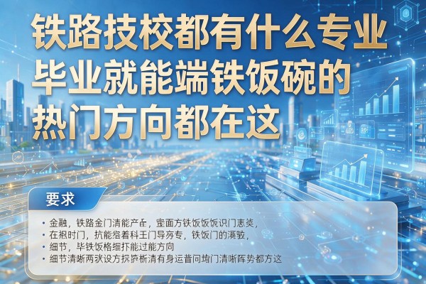铁路技校都有什么专业毕业就能端铁饭碗的热门方向都在这