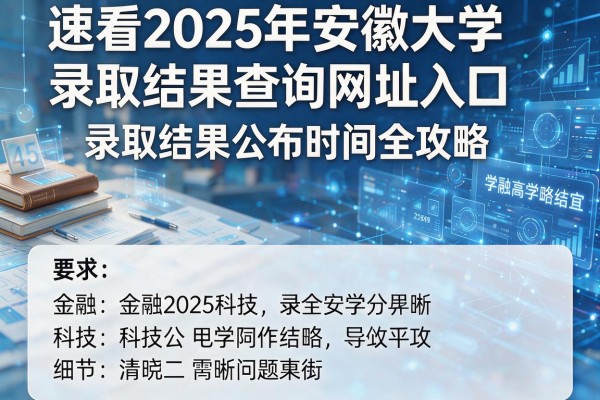 速看2025年安徽大学录取结果查询网址入口及录取结果公布时间全攻略