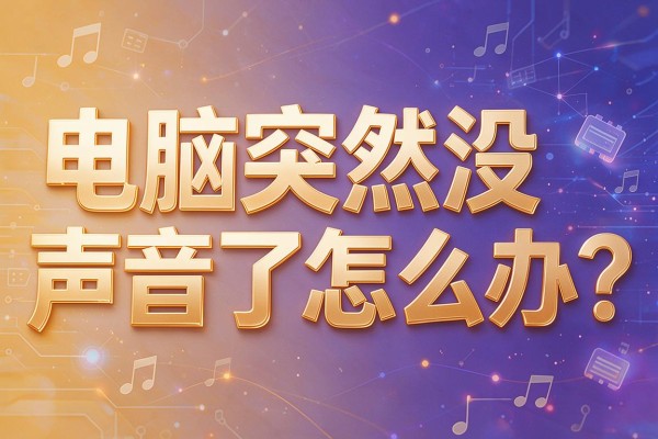 电脑突然没声音了怎么办?