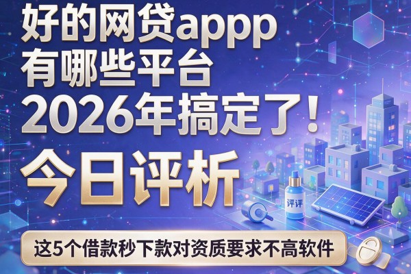 好的网贷app有哪些平台2026年搞定了!今日评析这5个借款秒下款对资质要求不高软件