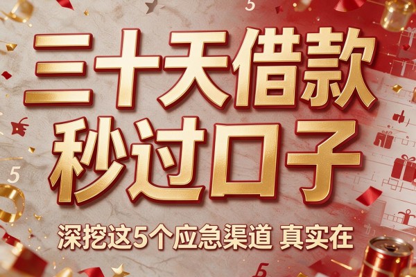 三十天借款秒过口子，深挖这5个应急渠道真实在