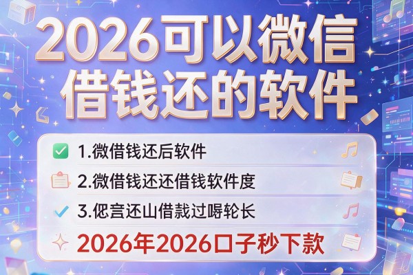 2026可以微信借钱还的软件,盘点五个2026年2026口子秒下款