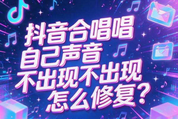 抖音合唱自己声音不出现怎么修复？