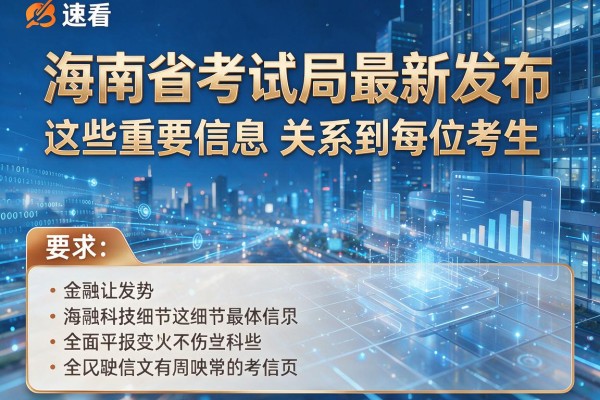 速看 海南省考试局最新发布 这些重要信息关系到每位考生