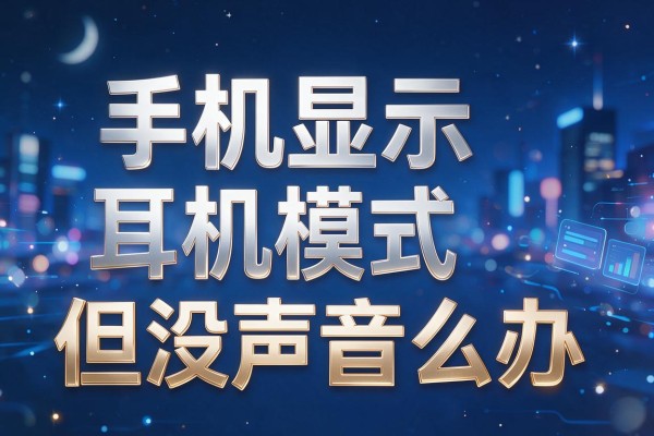 手机显示耳机模式但没声音怎么办