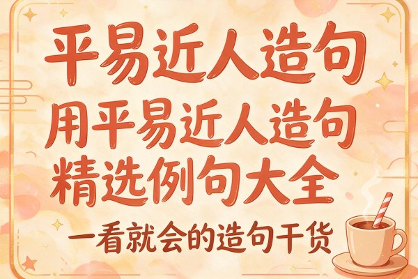 平易近人造句-用平易近人造句精选例句大全 一看就会的造句干货