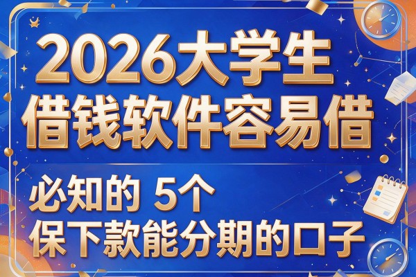 2026大学生借钱软件容易借,必知的5个保下款能分期的口子