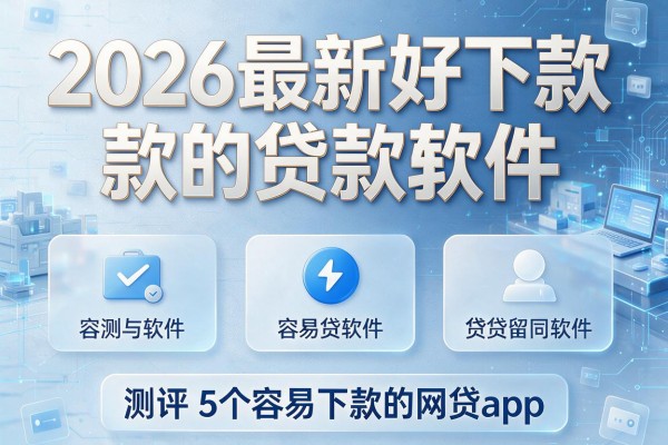 2026最新好下款的贷款软件,测评5个容易下款的网贷app