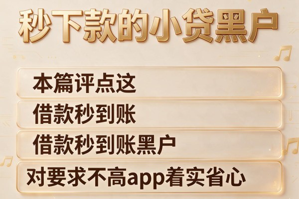 秒下款的小贷黑户,本篇评点这五个借款秒到账黑户对要求不高app着实省心