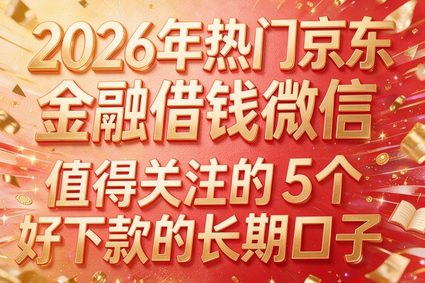 2026年热门京东金融借钱微信,值得关注的5个好下款的长期口子