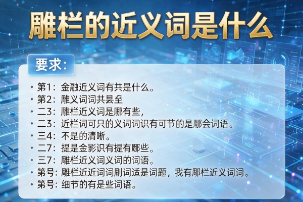 雕栏的近义词是什么,雕栏的近义词有哪些词语