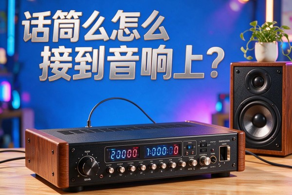 话筒怎么接到音响上?