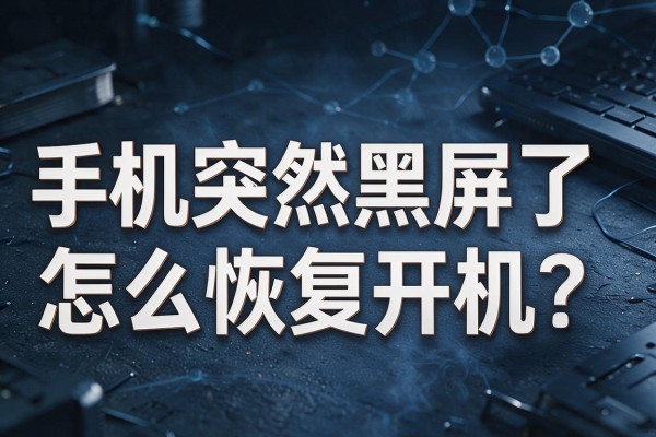 手机突然黑屏了怎么恢复开机？