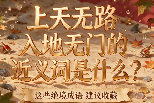 上天无路,入地无门的近义词是什么?这些绝境成语建议收藏