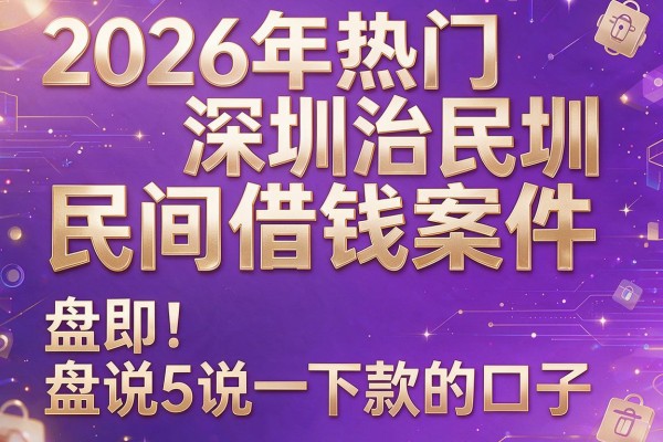 2026年热门深圳民治民间借钱案件,盘点5个说一说下款的口子