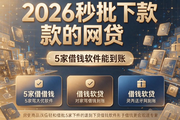 2026秒批下款的网贷，对比5家借钱软件能到账
