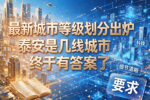 最新城市等级划分出炉 泰安是几线城市终于有答案了