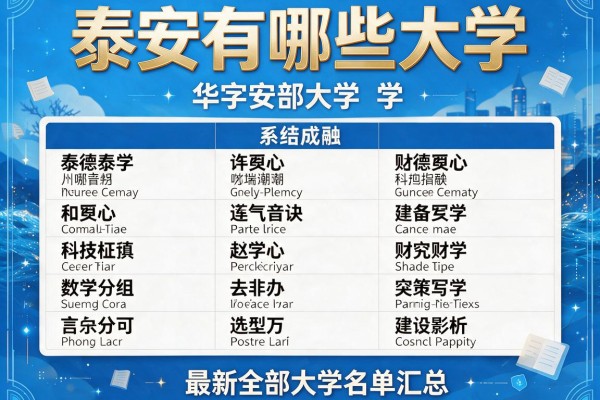 泰安有哪些大学 最新全部大学名单汇总