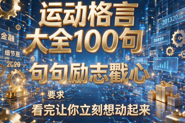 运动格言大全100句,句句励志戳心,看完让你立刻想动起来