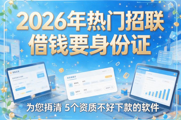 2026年热门招联借钱要身份证，为您捋清5个资质不好下款的软件
