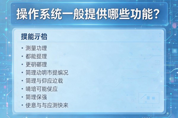 操作系统一般提供哪些功能?