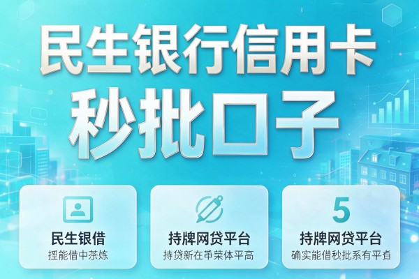 民生银行信用卡秒批口子，盘点5个持牌网贷平台确实能借