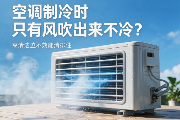 空调制冷时只有风吹出来不冷?