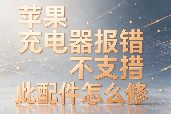 苹果充电器报错不支持此配件怎么修