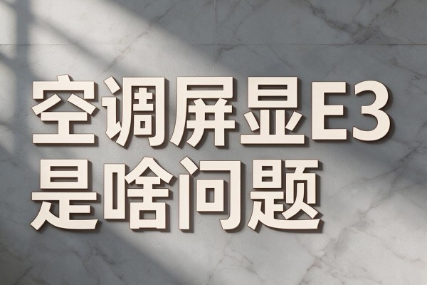 空调屏显E3是啥问题
