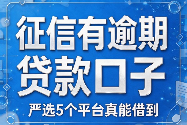 征信有逾期贷款口子,严选5个平台真能借到