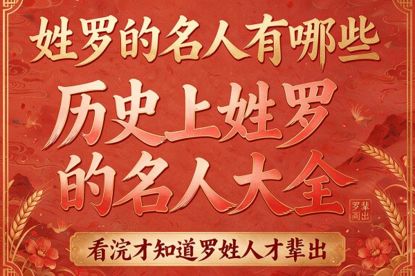 姓罗的名人有哪些 历史上姓罗的名人大全,看完才知道罗姓人才辈出