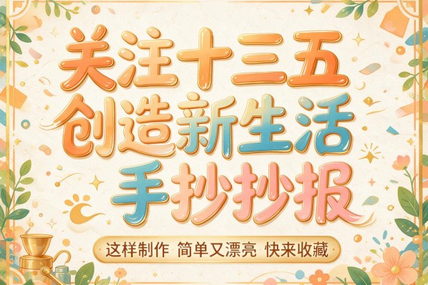 关注十三五创造新生活手抄报这样制作简单又漂亮快来收藏