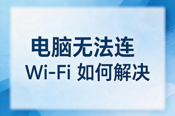 电脑无法连Wi-Fi如何解决