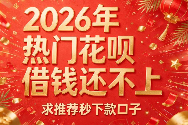 2026年热门花呗借钱还不上,求推荐秒下款口子