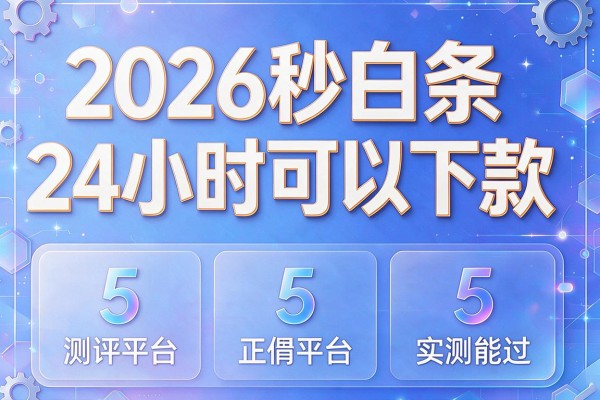 2026秒白条24小时可以下款,测评5家正规平台实测能过