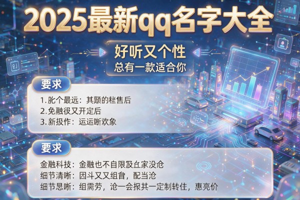 2025最新qq名字大全,好听又个性,总有一款适合你