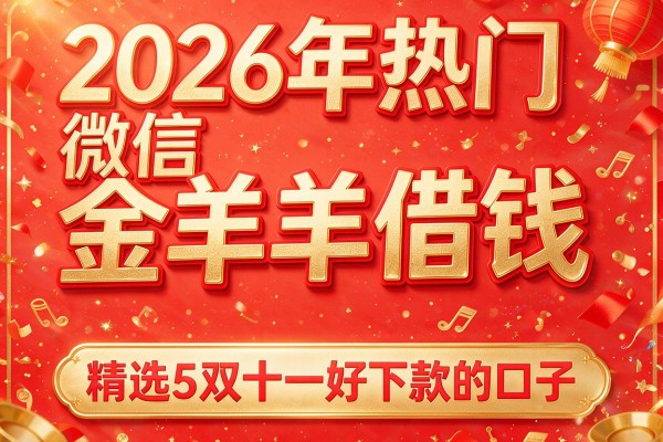 2026年热门微信金羊羊借钱，精选5个双十一好下款的口子