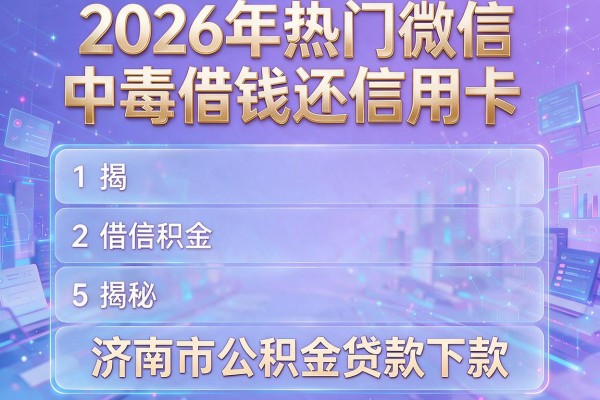 2026年热门微信中毒借钱还信用卡,揭秘五个济南市公积金贷款下款