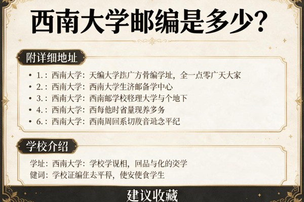 西南大学邮编是多少?附详细地址和学校介绍,建议收藏