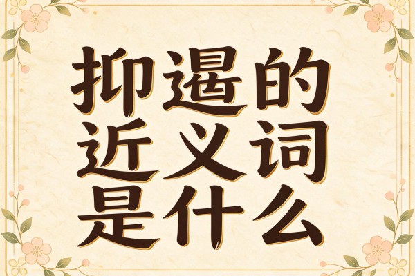 抑遏的近义词是什么,抑遏的近义词有哪些