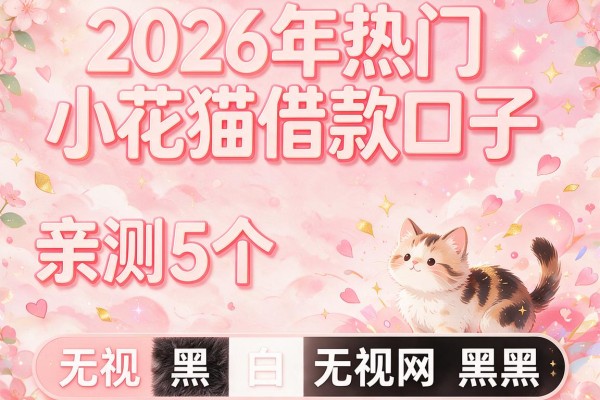 2026年热门小花猫借款口子,亲测5个无视黑白无视网黑