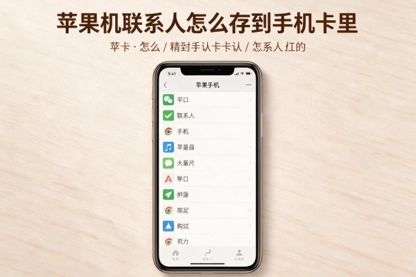 苹果手机联系人怎么存到手机卡里