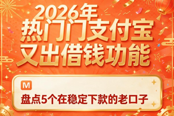 2026年热门支付宝又出借钱功能,盘点5个现在稳定下款的老口子