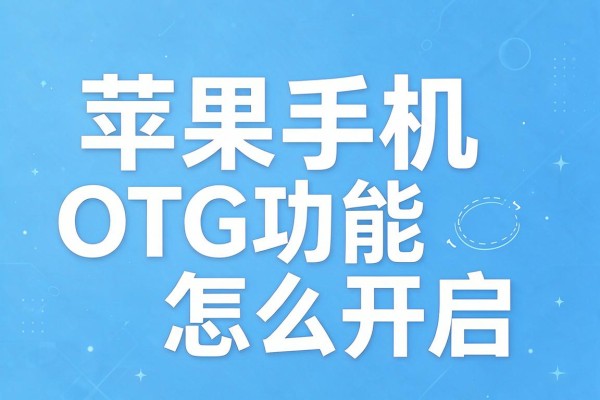 苹果手机OTG功能怎么开启