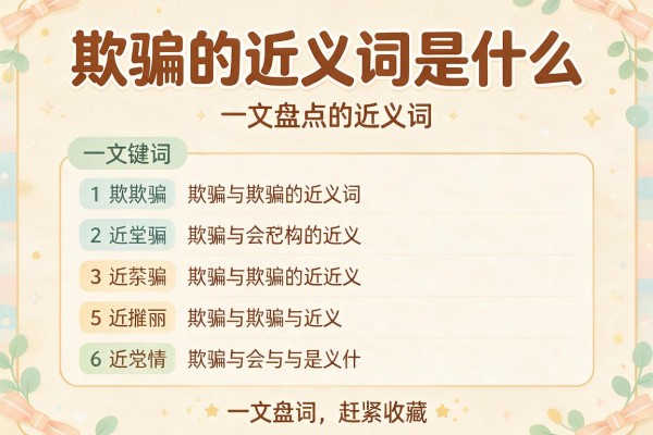 欺骗的近义词是什么 一文盘点常用的欺骗的近义词 赶紧收藏