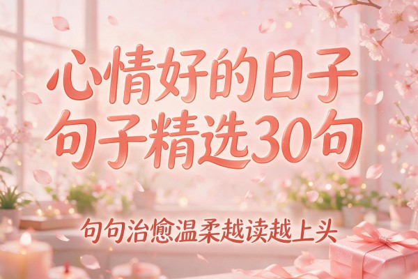 心情好的日子句子精选30句 句句治愈温柔越读越上头