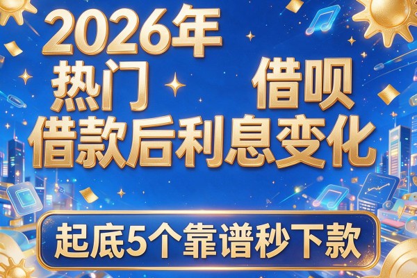 2026年热门借呗借款后利息变化,起底5个靠谱秒下款