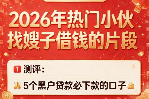 2026年热门小伙找嫂子借钱的片段,测评5个黑户贷款必下款的口子